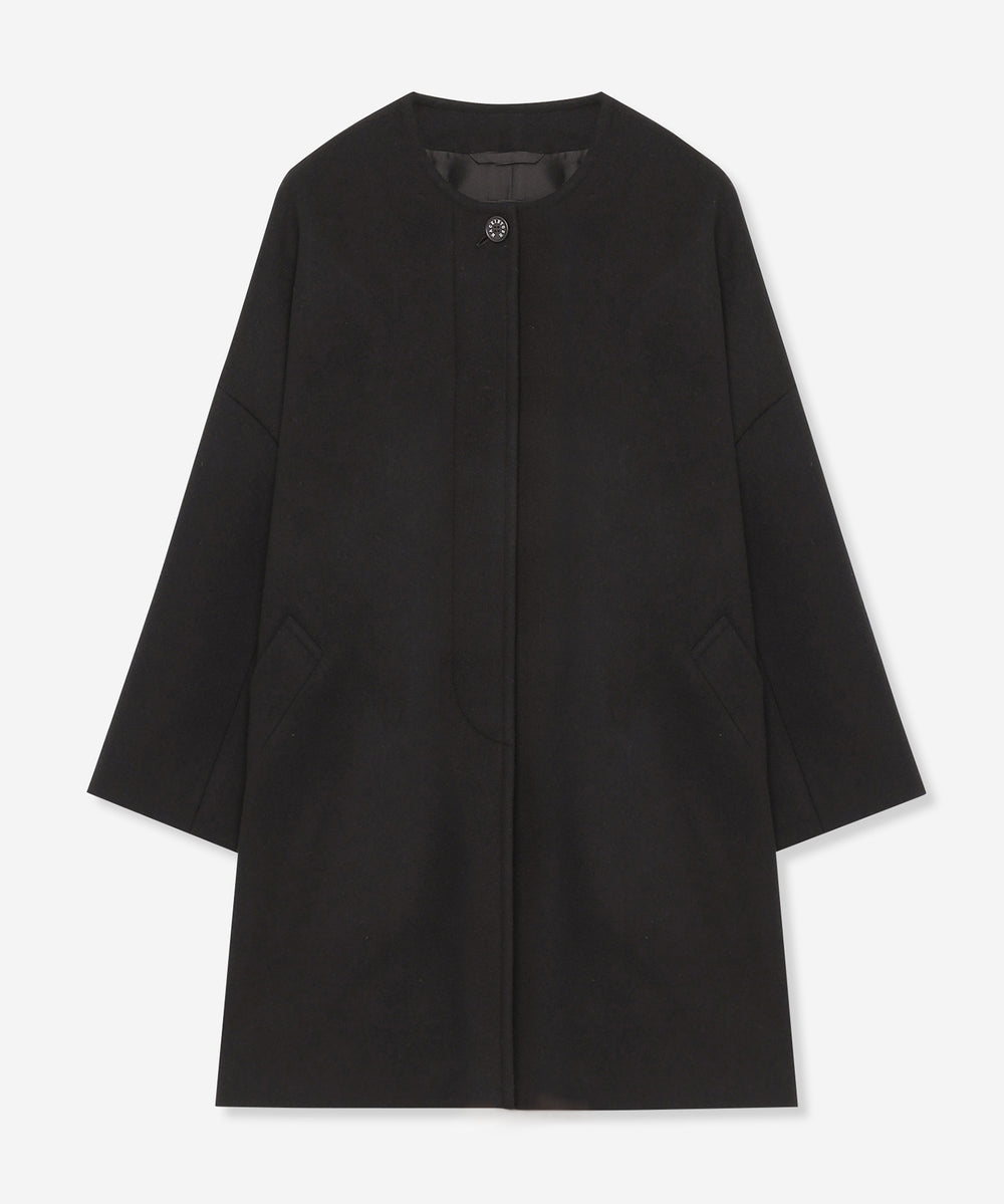 Precious掲載】【ROSLEY/ロズリー】ファインウールメルトンノーカラー