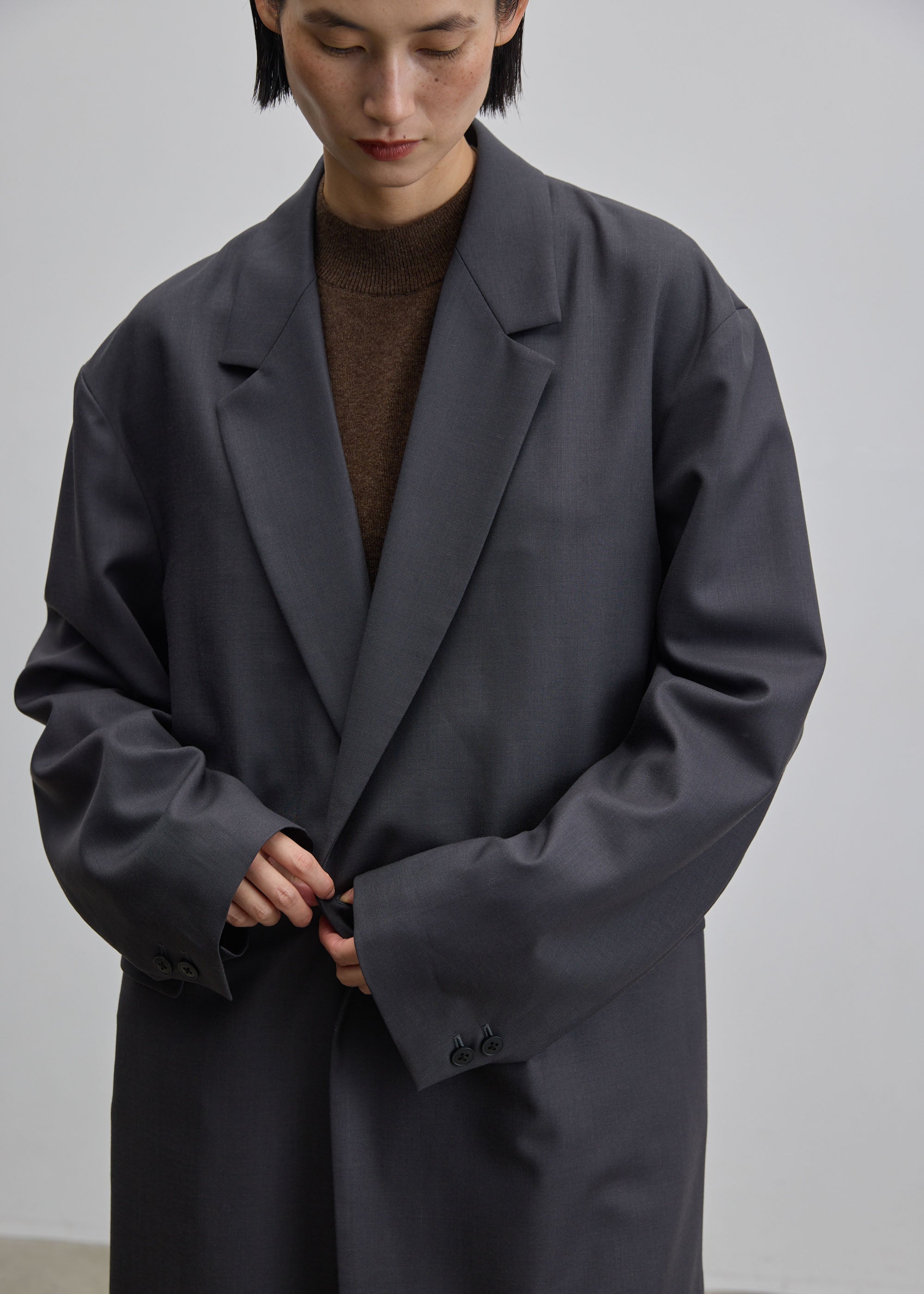 ウールツイルテーラードオーバージャケット｜SOÉJU k - SOÉJU online store