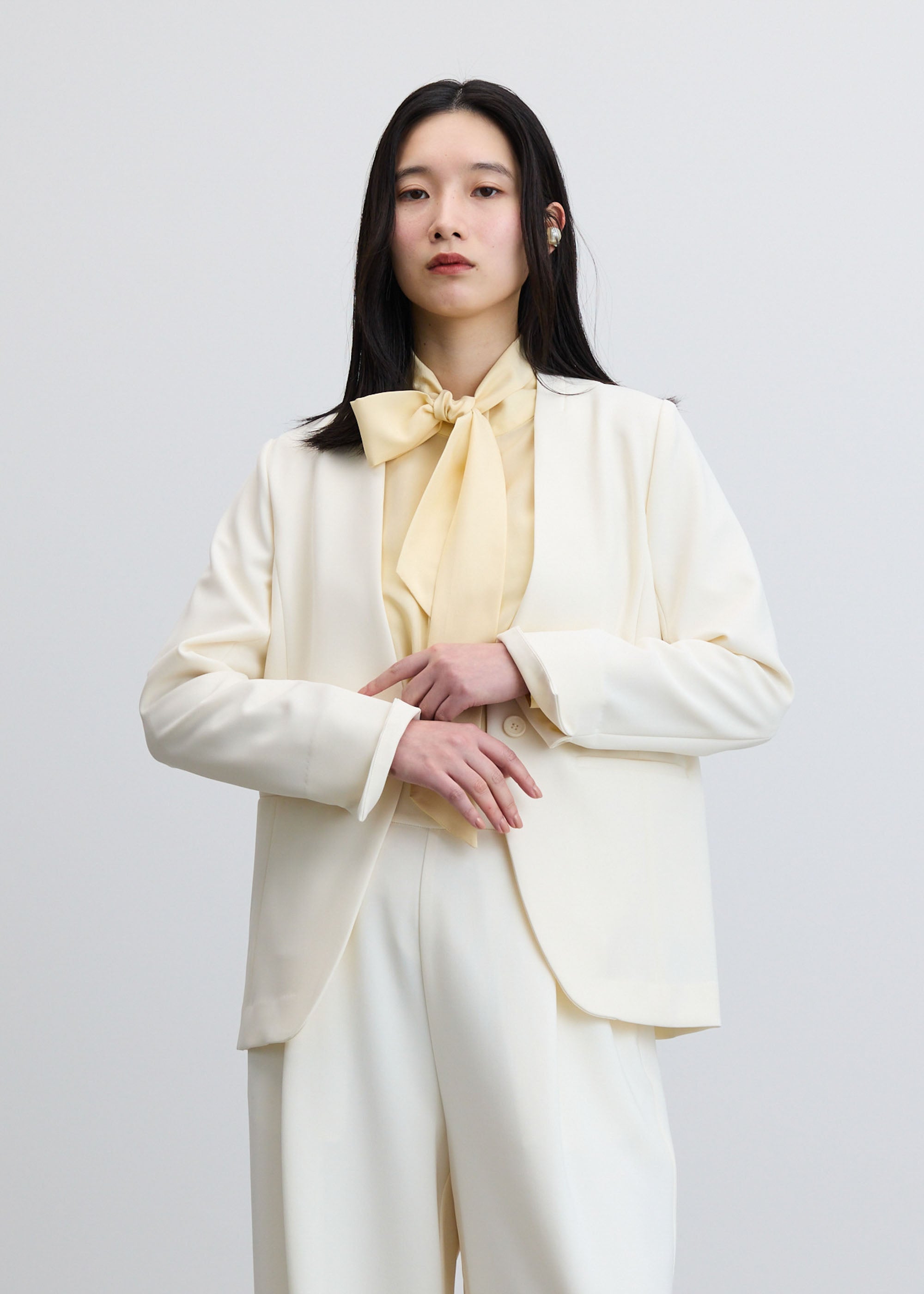 ストレッチファインノーカラージャケット - SOÉJU online store｜上質