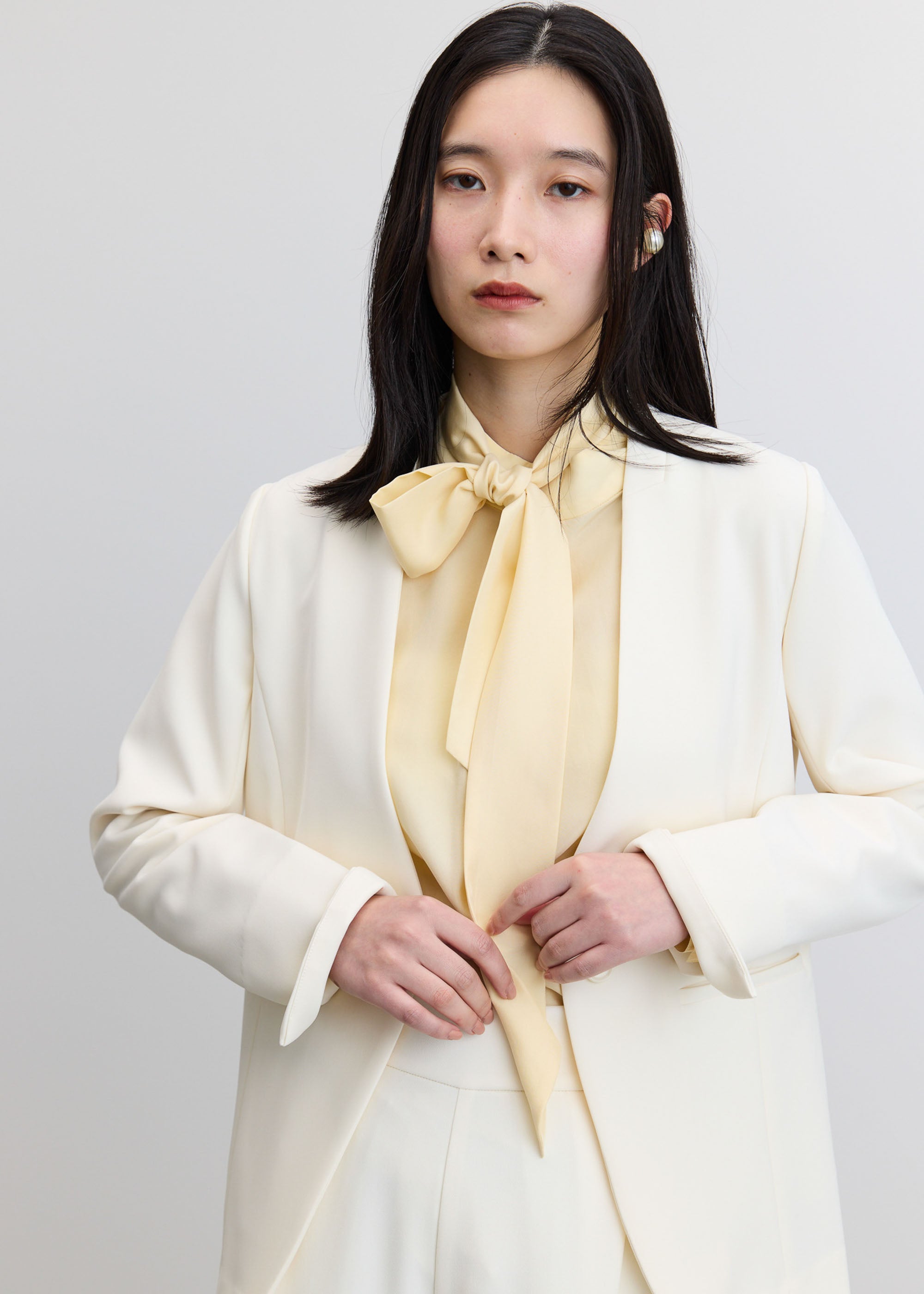 ストレッチファインノーカラージャケット - SOÉJU online store｜上質