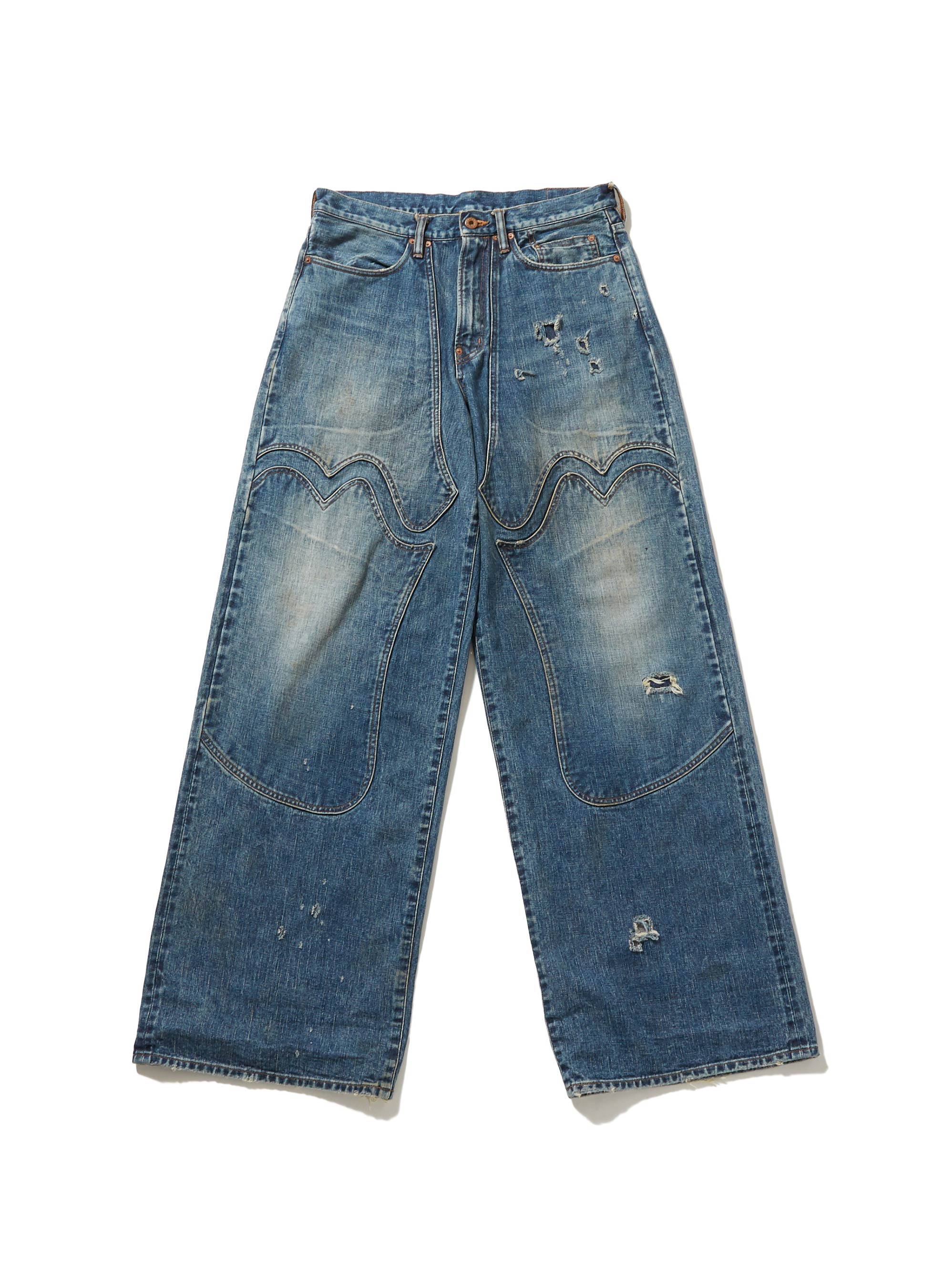 FADED MODERN WESTERN DENIM WIDE TROUSERS – SUGARHILL TOKYO