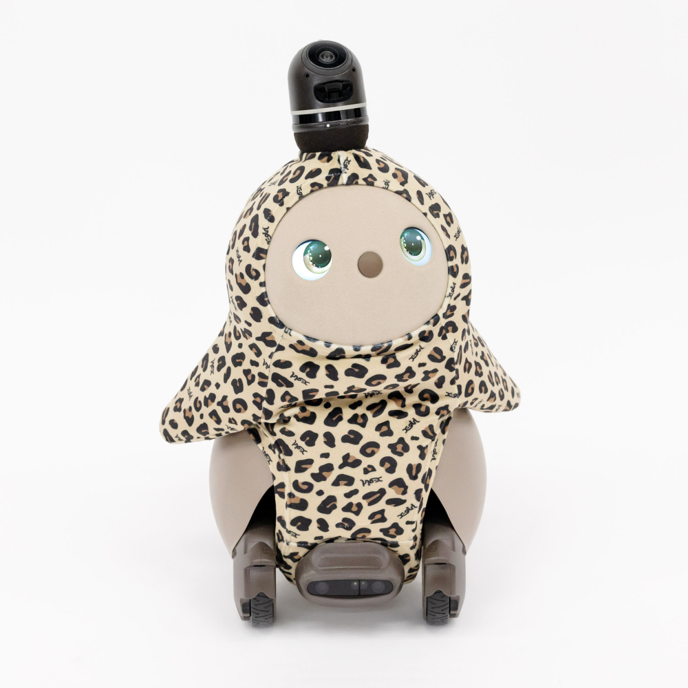 X-girl Stages×LOVOT レオパプリントベロアカットソー(ベージュ