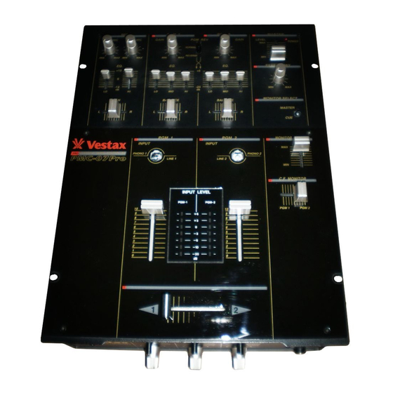 VESTAX PMC-07PRO OWNER'S MANUAL Pdf Download | ManualsLib