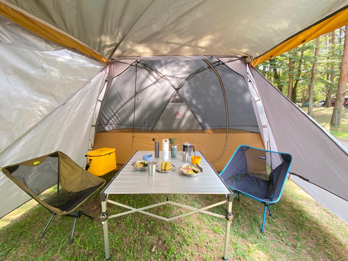 自立式カーサイドテント「カブース4」はまだまだ暑い日が続く車中泊