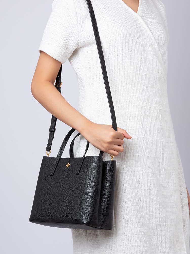 Tory Burch Blake Small Tote Black Devon Sand Gold - Totes New 100