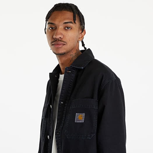 Jackets Carhartt WIP Garrison Coat UNISEX Black Stone Dyed