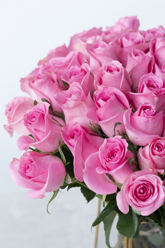 花束 ローズブーケ バラ 50本 #1132 size:120 PNK｜HanaPrime（ハナ