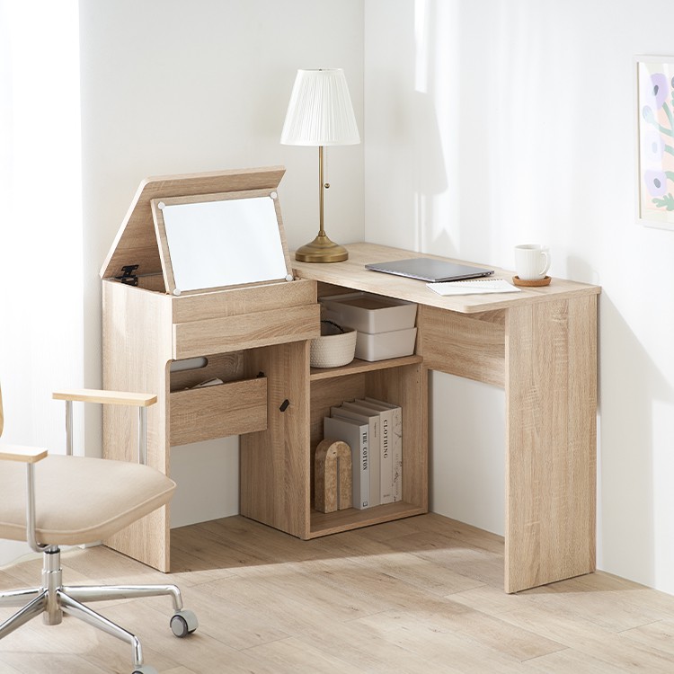 ドレッサーデスク L字デスク 化粧台 メイク台 | 【公式】LOWYA(ロウヤ