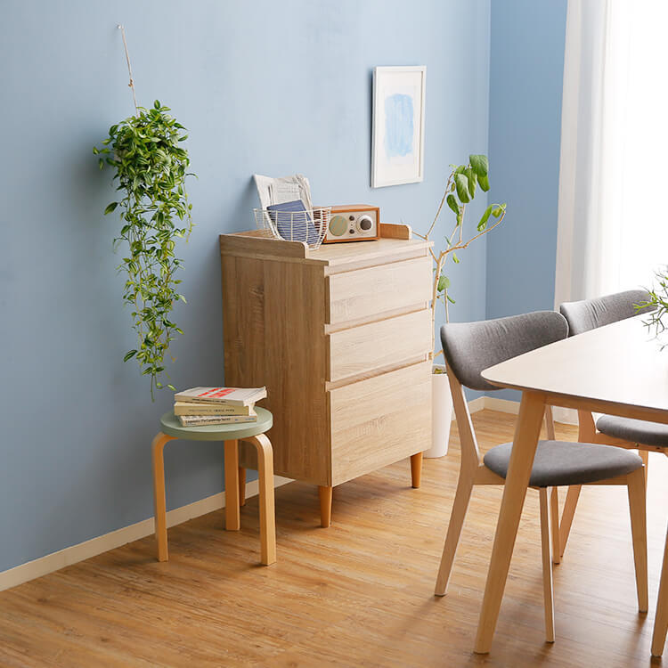 シンプルなレンジ台(ウォルナット/オーク)幅59のコンパクトサイズ