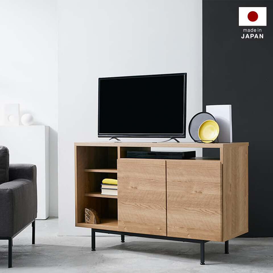 ハイタイプテレビ台(シャビーナチュラル)日本製の美しいフラット