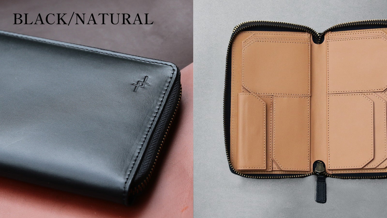 美しい艶革で魅せる【大人のための新感覚長財布】挟める多機能マルチ