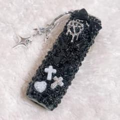 iQOS アイコス イルマiワン デコケース ブラック ラインストーン #33