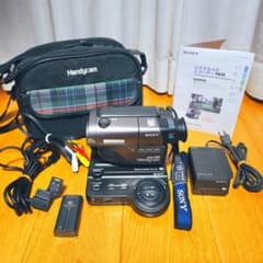 動作確認済】高画質 SONY Hi8 8ミリ ビデオカメラ クレードルセット
