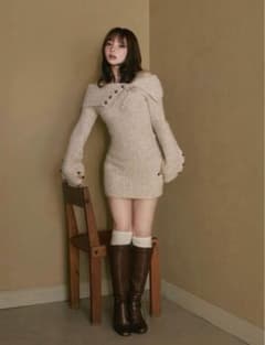 andmary Amari ribbon mini dress - メルカリ