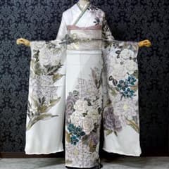 振袖フルセット オーダー仕立て 白地 ホワイト 刺繍 金彩加工 成人式