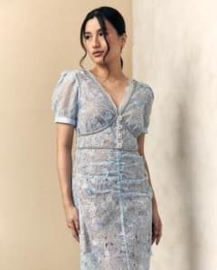 セルフポートレイト ワンピース レース UK8 未使用 3D 結婚式 二次会