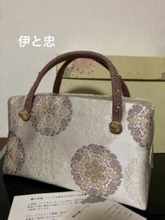 極美品◇ 伊と忠 正絹 利休バッグ みその袋 華紋 紹巴織 - メルカリ