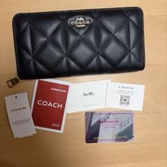 COACHコーチF53637 長財布キルテッドジップアラウンド（アウトレット品