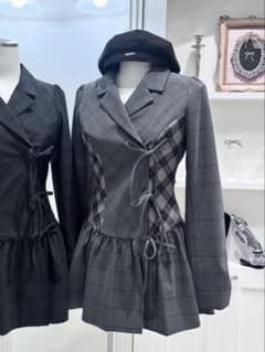 BUBBLES バブルス ミックスチェックジャケットワンピース - メルカリ