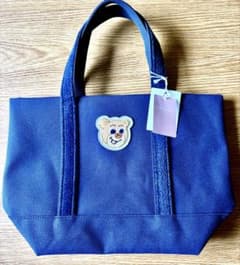 フェイラー オールドテディ ワッペントートバッグ ネイビー 小 L