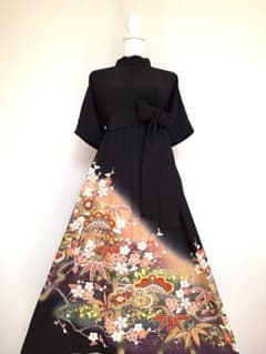 着物リメイクワンピース3723 - メルカリ