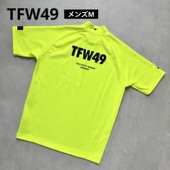 TFW49 ティーエフダブリュー49 半袖モックネックTシャツ 蛍光イエロー