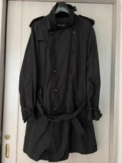 EMPORIO ARMANI エンポリオ アルマーニ ブラックトレンチコート - メルカリ