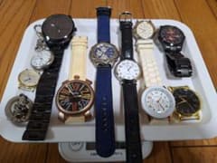 腕時計まとめ売り完全故障品部品取りリペア専用1421g 状態悪いです