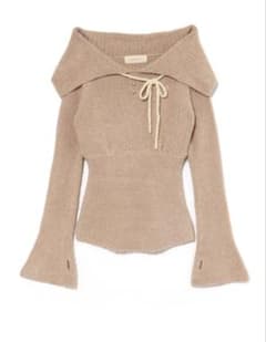 ANDMARY Flora knit tops beige - メルカリ