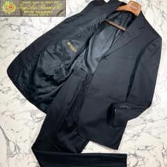 ✨Super120s/ロロピアーナ✨(LL)○スーツ セットアップ ブラック 黒