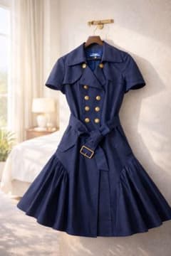 極美品 バーバリーブルーレーベル コートワンピ38 - メルカリ