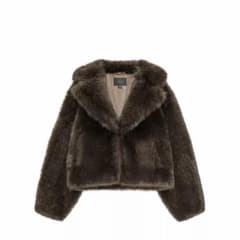 ZARA ショートフェイクファーコート XS - メルカリ