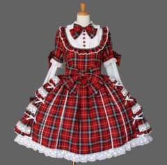 アンドロミオ andromeo ロリータ ロリィタ 赤 チェック - メルカリ