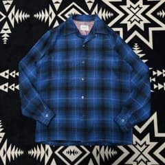 60s TOWNCRAFT シャドー オープンカラーシャツ オンブレ 船タグ - メルカリ