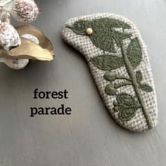 ②126 ミナペルホネン ブローチアクセサリー ハンドメイド 鳥刺繍