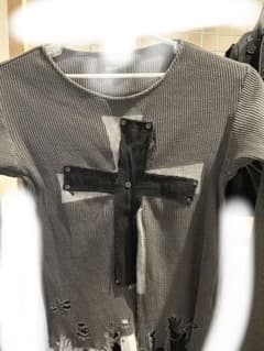 grancy クロスパッチダメージサーマルロンT グレー S - メルカリ