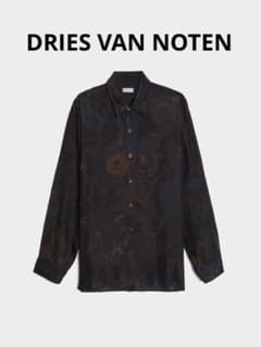 DRIES VAN NOTEN フラワー シルクシャツ - メルカリ