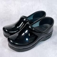 ダンスコ】サボサンダル (37) プロフェッショナル パテント 厚底