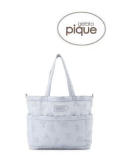 美品 ジェラートピケ アルファベットキルティング マザーズバック