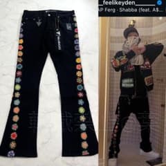 eyden着用 バラバサスvalabasas ブラックスキニーフレアデニム 29