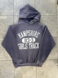 希少】70s-80s ラッセル 金タグ後期 USAスウェットパーカー 茄子紺