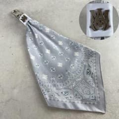 24ss 未使用 アミリ MAロゴ シルク バンダナ スカーフ キーチェーン