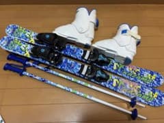 美品KAZAMA 板86cmスキーセット靴18or19or20cm - メルカリ