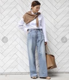 完売品❣️EVERYDAY I LIKE. タックバギーデニムパンツ ワイド 38