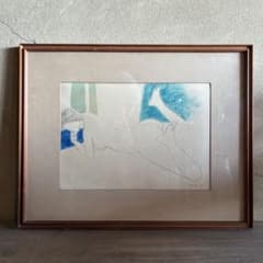 手代木克信 デッサン 素画 女性画 裸婦 サイン入 額付 25.12.17-2