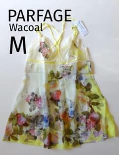 新品 M 80 ワコール パルファージュ 花柄 キャミソール 軽やか透け