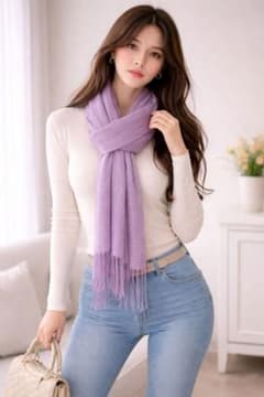 Givenchy ジバンシー ショール ウールマフラー モノグラム柄 日本製