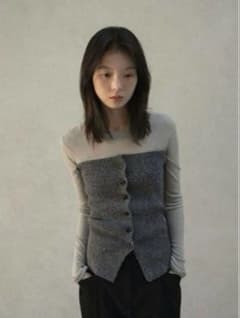 OHOTORO / Mixed Tube Knit charcoal - メルカリ