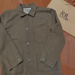 未使用品】RRL ダブルアールエル ブラウンストライプ カバーオール