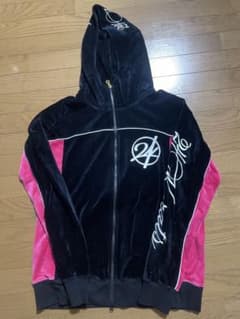 XL 24karatsジャージ セット 黒 ピンク - メルカリ